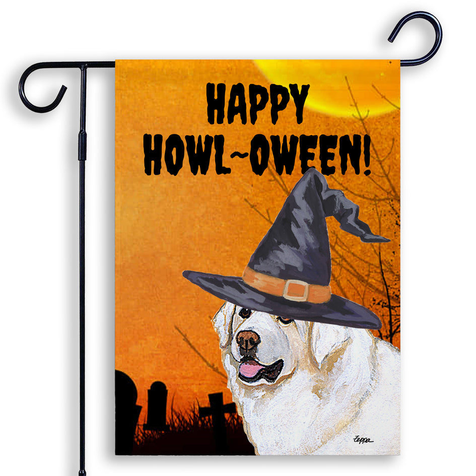 Kuvasz HAPPY HOWL-OWEEN Garden Flag