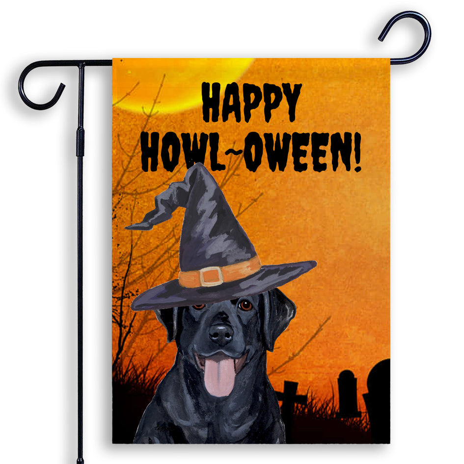 Labrador Retriever HAPPY HOWL-OWEEN Garden Flag
