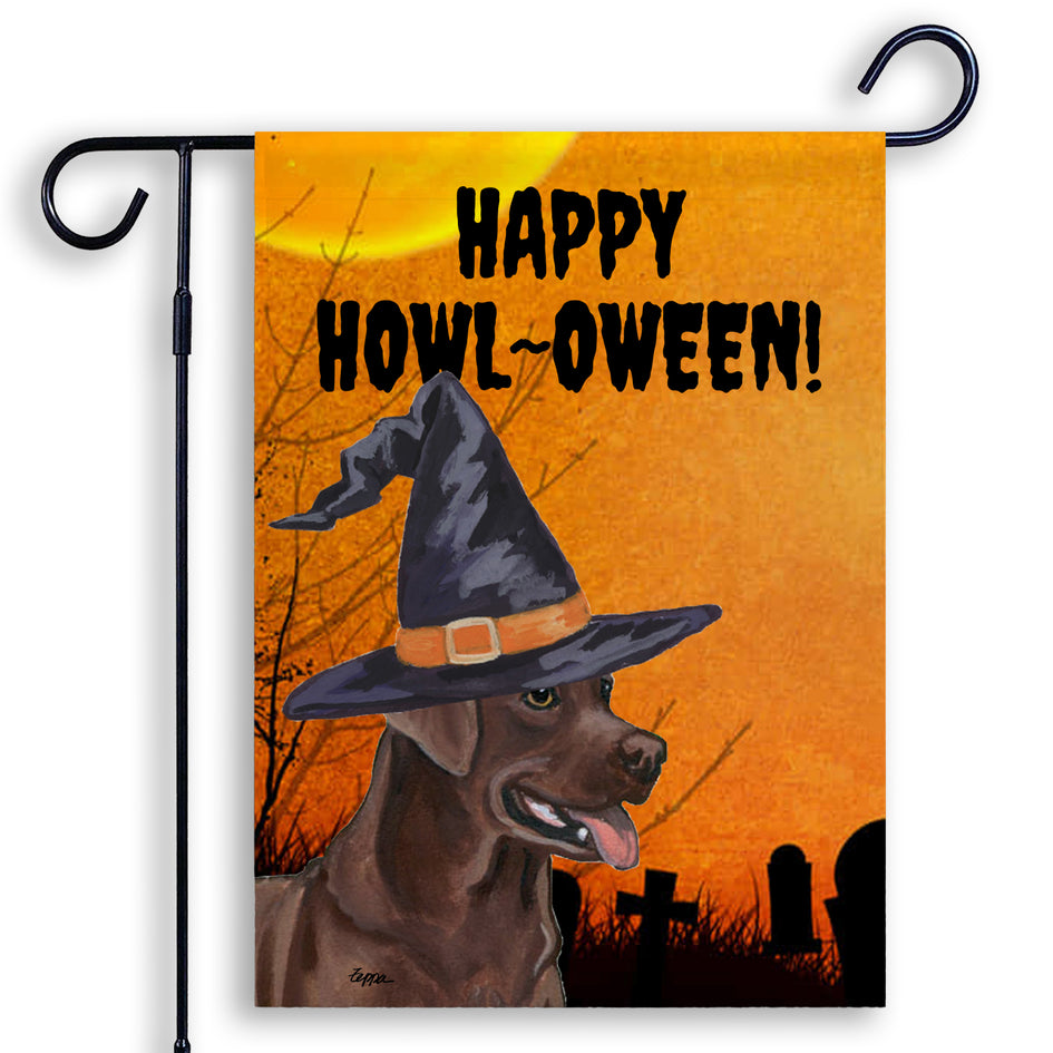 Labrador Retriever HAPPY HOWL-OWEEN Garden Flag
