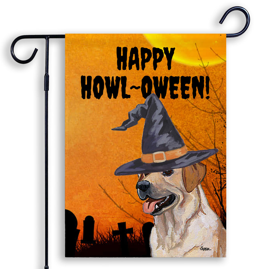 Labrador Retriever HAPPY HOWL-OWEEN Garden Flag