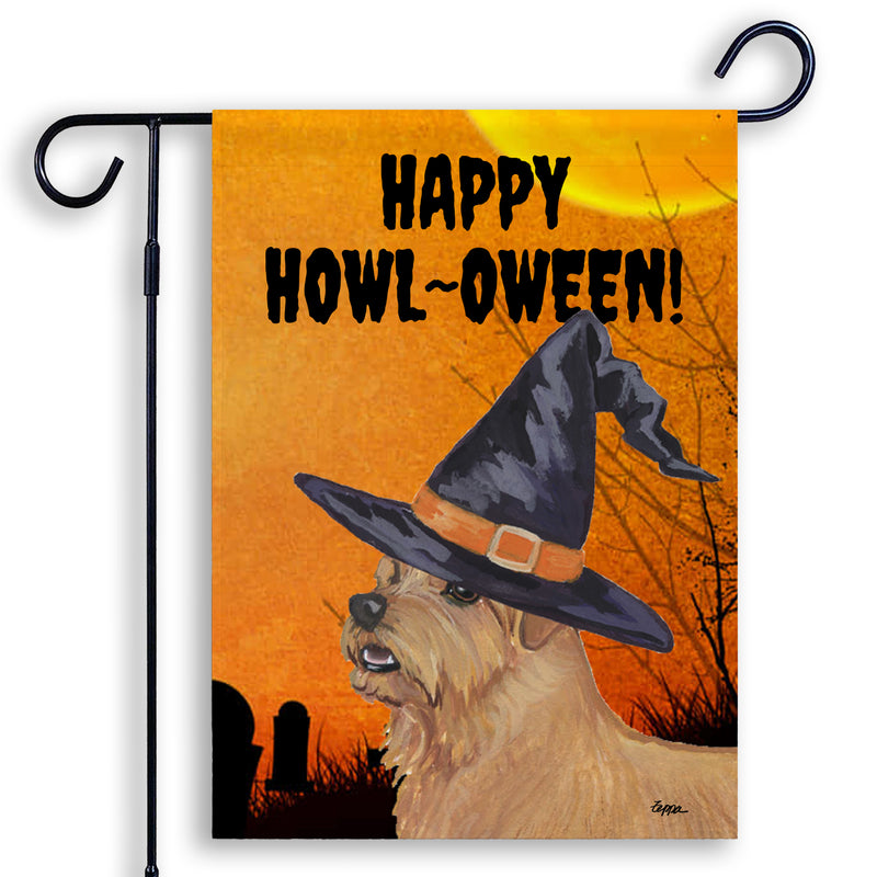 Norfolk Terrier HAPPY HOWL-OWEEN Garden Flag