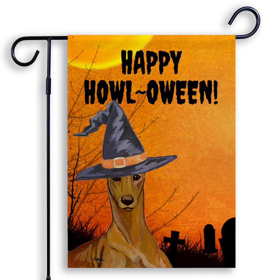 Pharaoh Hound HAPPY HOWL-OWEEN Garden Flag