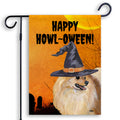 Pomeranian HAPPY HOWL-OWEEN Garden Flag