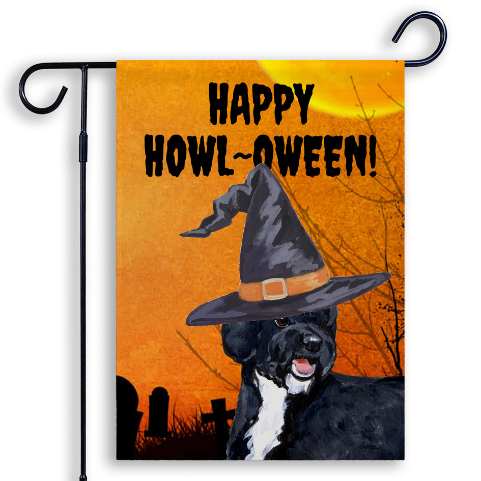 Portuguese Water Dog  HAPPY HOWL-OWEEN Garden Flag
