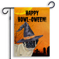 Pug HAPPY HOWL-OWEEN Garden Flag