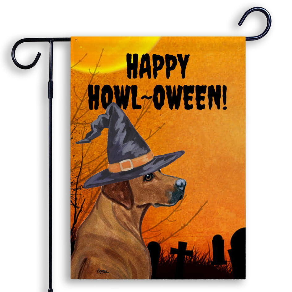 Rhodesian Ridgeback HAPPY HOWL-OWEEN Garden Flag