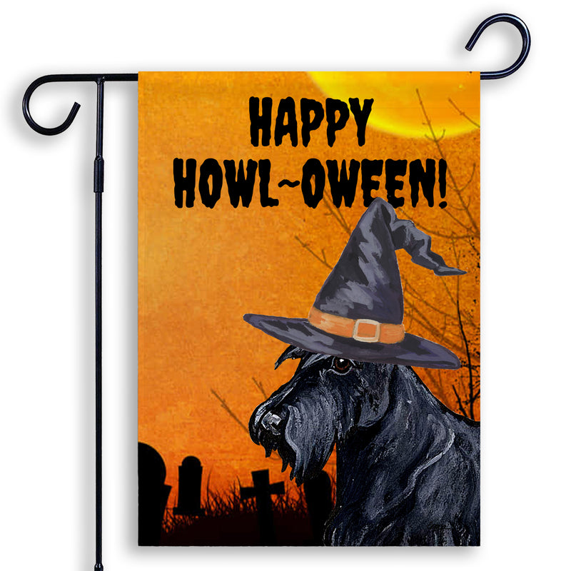 Scottish Terrier HAPPY HOWL-OWEEN Garden Flag