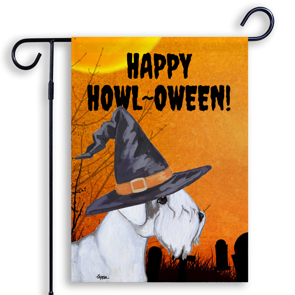 Sealyham Terrier HAPPY HOWL-OWEEN Garden Flag