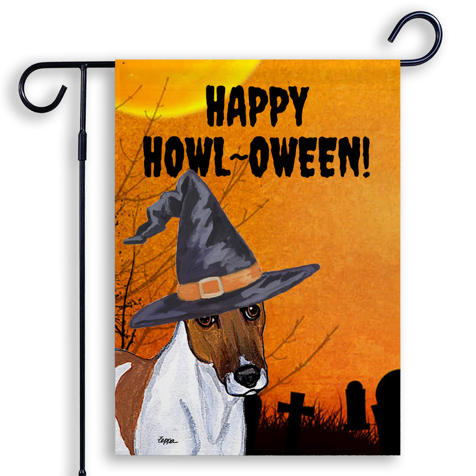 Smooth Fox Terrier HAPPY HOWL-OWEEN Garden Flag