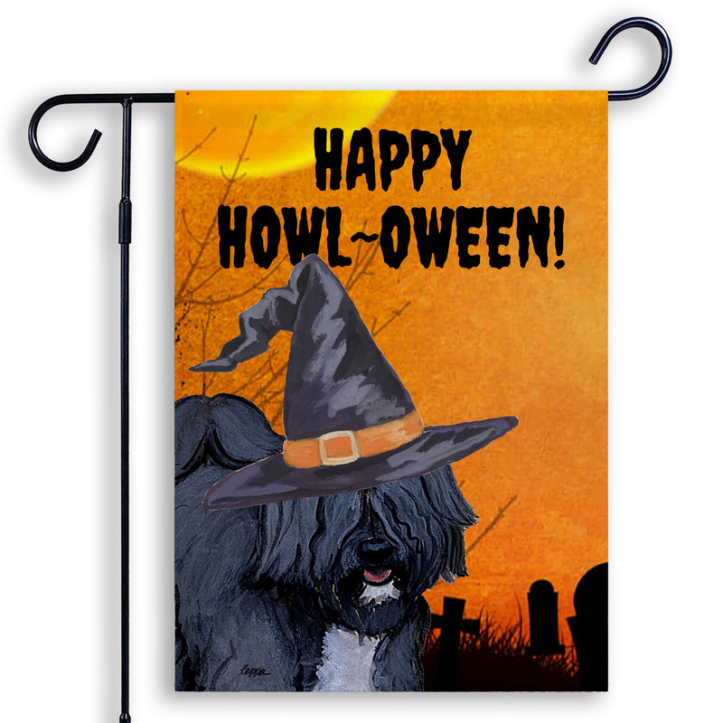 Tibetan Terrier HAPPY HOWL-OWEEN Garden Flag
