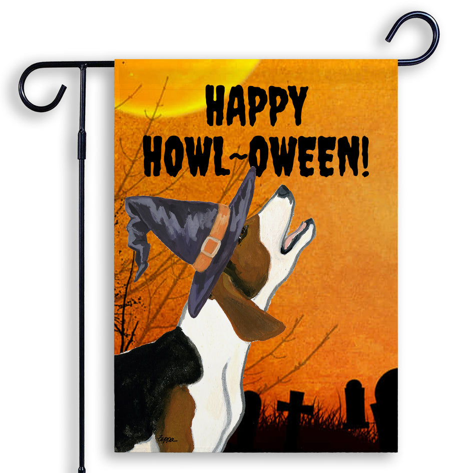 Treeing Walker Coonhound HAPPY HOWL-OWEEN Garden Flag