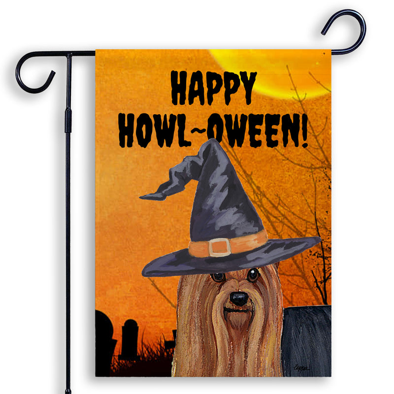 Yorkshire Terrier HAPPY HOWL-OWEEN Garden Flag