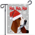 Basset Hound Ho Ho Ho Holidays Garden Flag