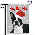 Boston Terrier Ho Ho Ho Holidays Garden Flag