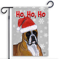 Boxer Ho Ho Ho Holidays Garden Flag