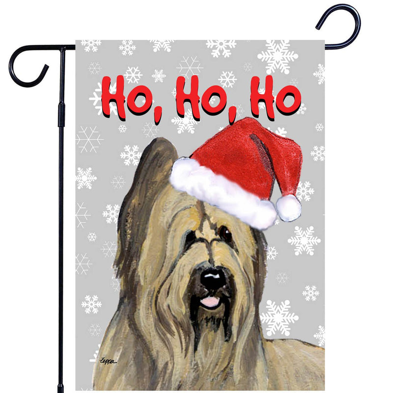Briard Ho Ho Ho Holidays Garden Flag