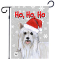 Chinese Crested Powderpuff  Ho Ho Ho Holidays Garden Flag