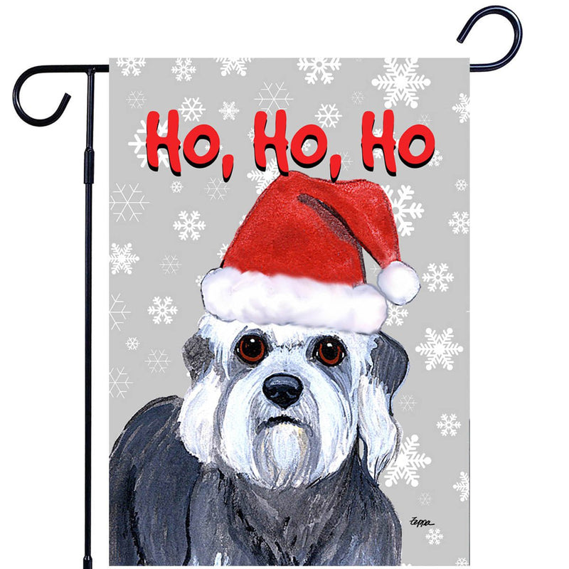 Dandie Dinmont Terrier Ho Ho Ho Holidays Garden Flag