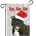 Staffordshire Bull Terrier Ho Ho Ho Holidays Garden Flag