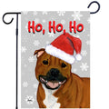 Staffordshire Bull Terrier Ho Ho Ho Holidays Garden Flag