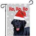 Flat-Coated Retriever Ho Ho Ho Holidays Garden Flag