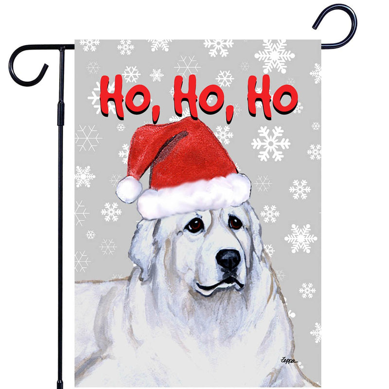 Great Pyrenees Ho Ho Ho Holidays Garden Flag