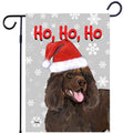 Irish Water Spaniel Ho Ho Ho Holidays Garden Flag