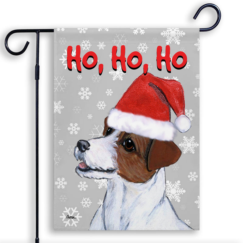 Russell Terrier Ho Ho Ho Holidays Garden Flag