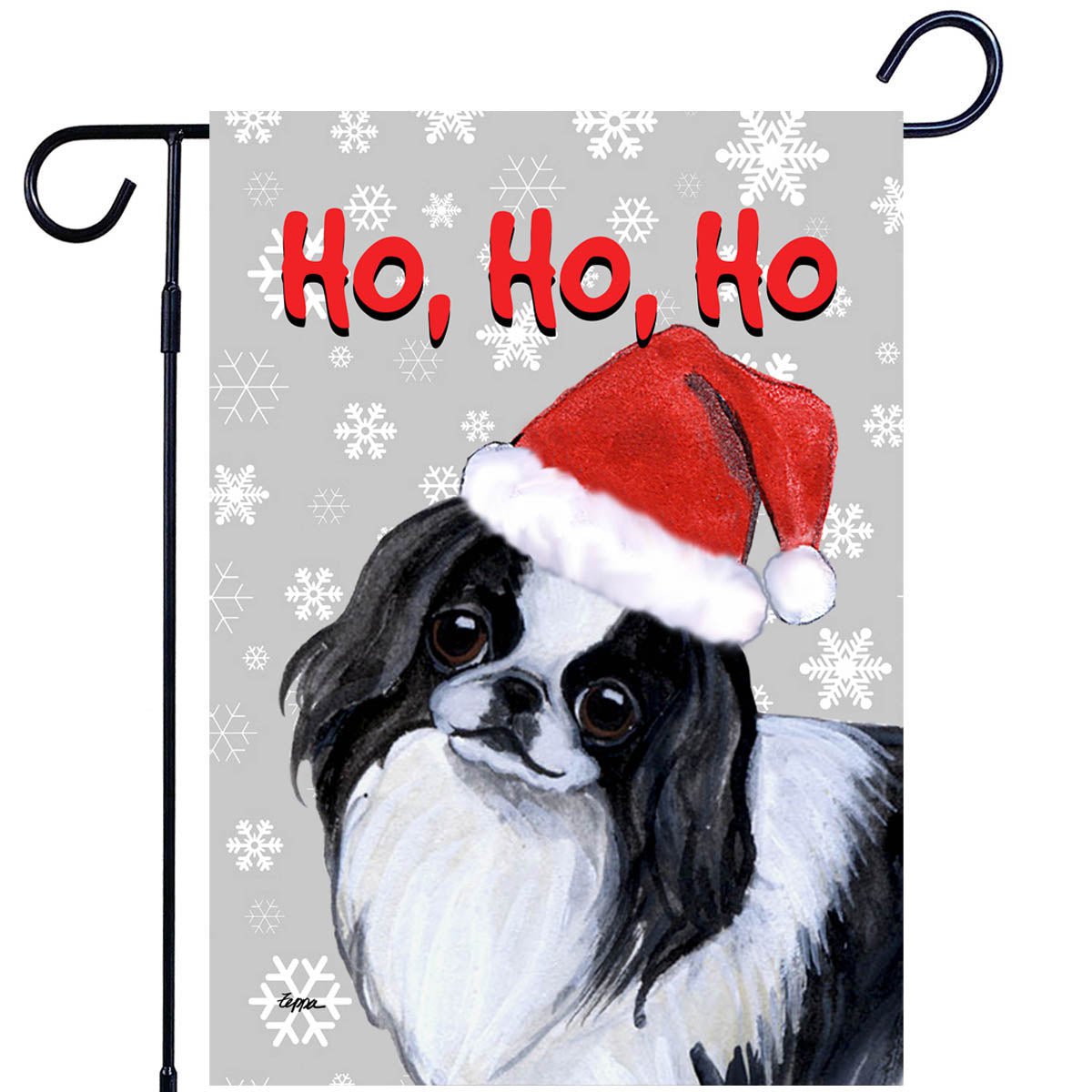 Japanese Chin Ho Ho Ho Holidays Garden Flag | AKC Shop
