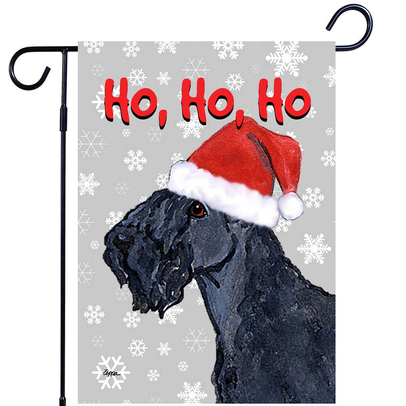 Kerry Blue Terrier Ho Ho Ho Holidays Garden Flag