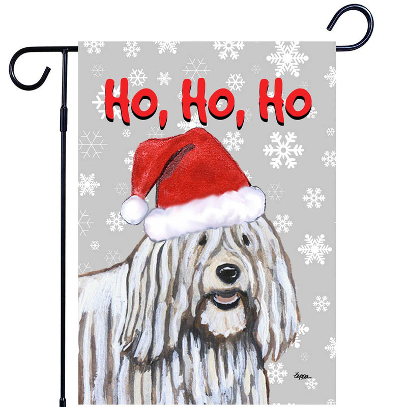 Komondor Ho Ho Ho Holidays Garden Flag