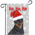 Miniature Pinscher Ho Ho Ho Holidays Garden Flag