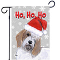 Petite Basset Griffon Vendeen Ho Ho Ho Holidays Garden Flag