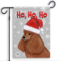Poodle Ho Ho Ho Holidays Garden Flag