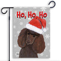 Poodle Ho Ho Ho Holidays Garden Flag