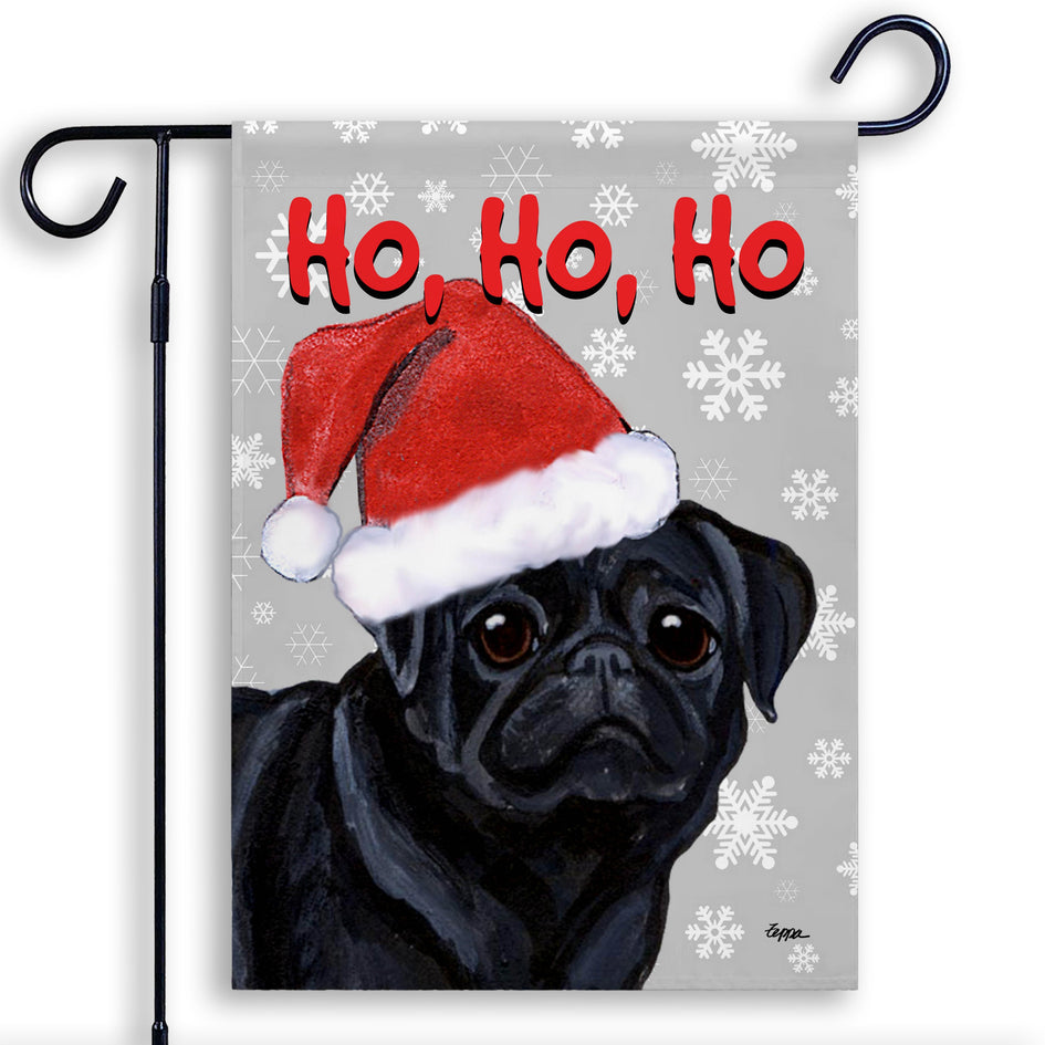 Pug Ho Ho Ho Holidays Garden Flag