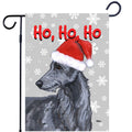 Scottish Deerhound Ho Ho Ho Holidays Garden Flag