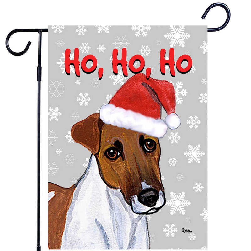 Smooth Fox Terrier Ho Ho Ho Holidays Garden Flag