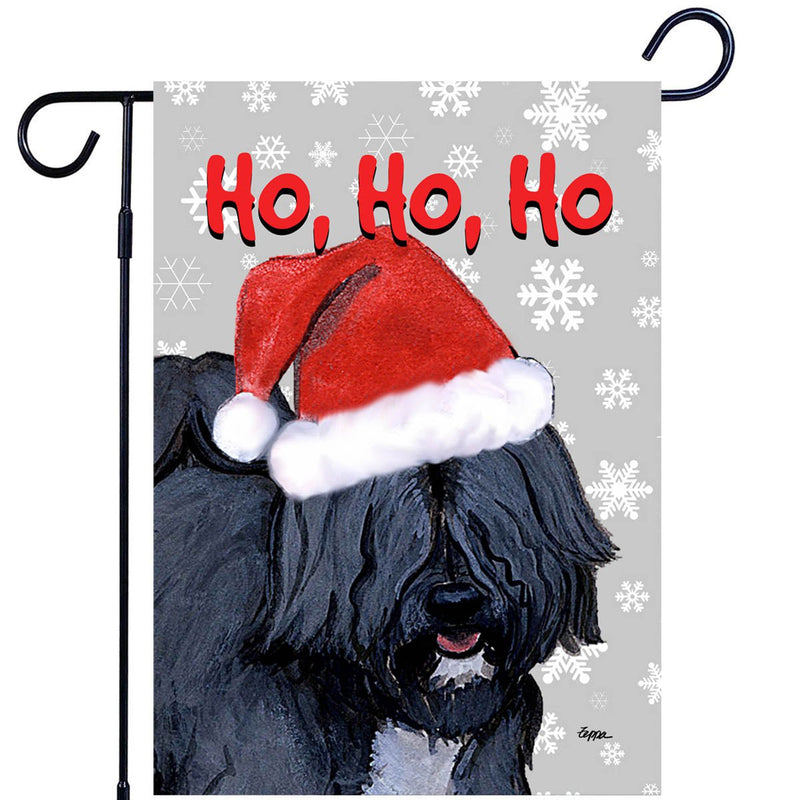Tibetan Terrier Ho Ho Ho Holidays Garden Flag