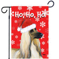 Afghan Hound Ho Ho Ho Holidays Garden Flag