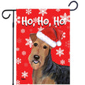 Airedale Terrier Ho Ho Ho Holidays Garden Flag