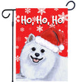 American Eskimo Dog Ho Ho Ho Holidays Garden Flag