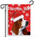 Basset Hound Ho Ho Ho Holidays Garden Flag