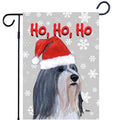 Bearded Collie Ho Ho Ho Holidays Garden Flag