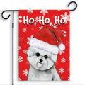Bichon Frise Ho Ho Ho Holidays Garden Flag