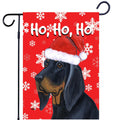 Black and Tan Coonhound Ho Ho Ho Holidays Garden Flag