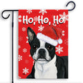 Boston Terrier Ho Ho Ho Holidays Garden Flag