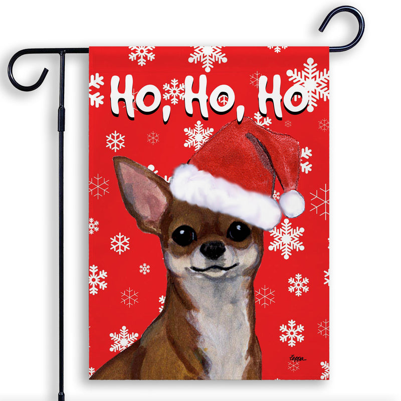 Chihuahua Ho Ho Ho Holidays Garden Flag
