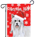 Chinese Crested Powderpuff  Ho Ho Ho Holidays Garden Flag