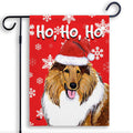 Collie Ho Ho Ho Holidays Garden Flag